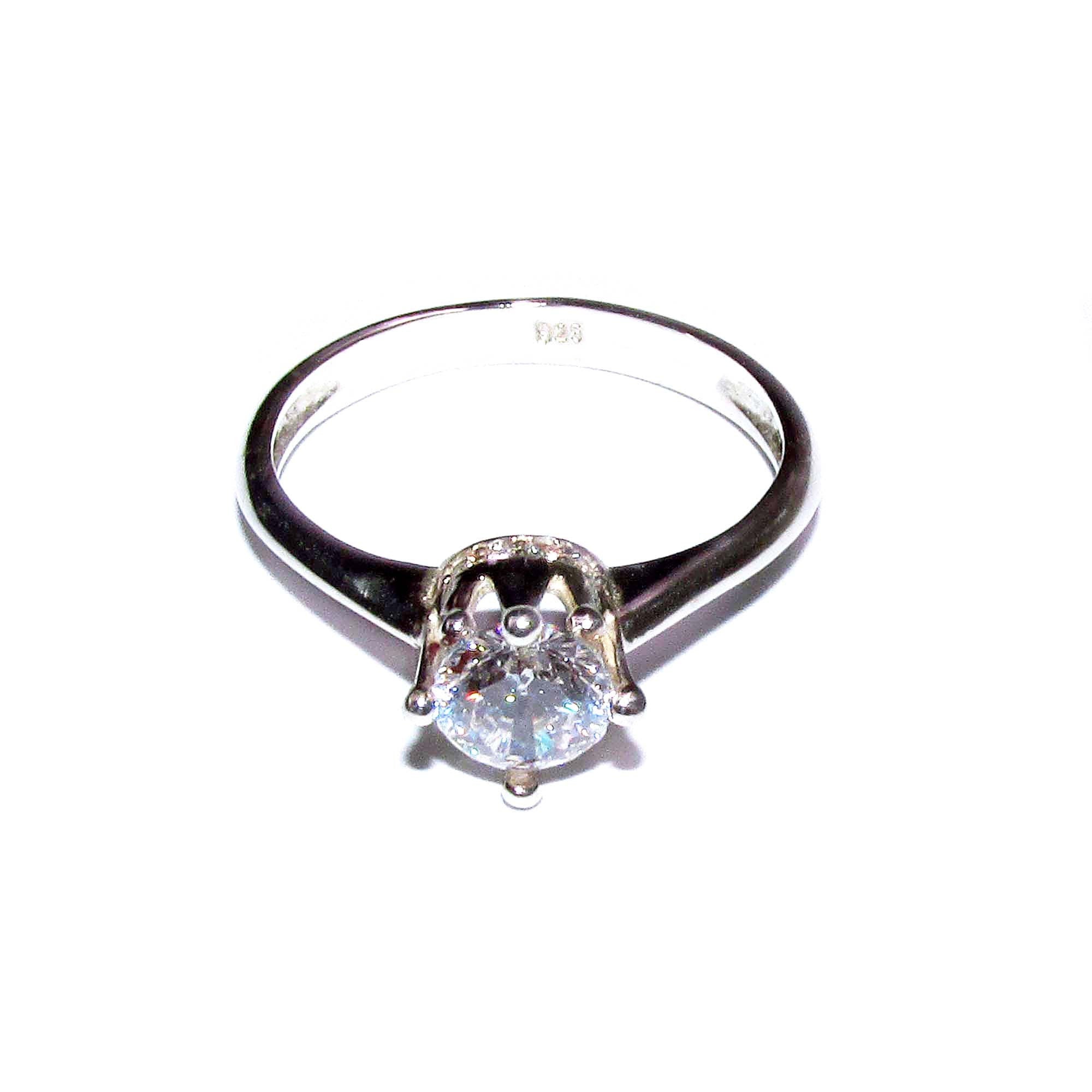 White topaz ring 925 sterling silver size 7 1/2, Handmade ring, single copy, sterling silver, White topaz ring, silver ring, Gift ring