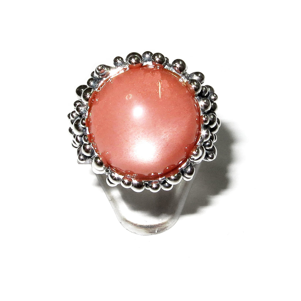 Statement moonstone ring 925 sterling silver size 8 1/2, Handmade ring, single copy, 925 sterling silver, Natural Gray moonstone, gemstone