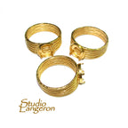 14K Yellow gold filled blank ring with bezel cup 8mm size 6, 7, 8, base ring, bezel cup, setting, gold filled ring, Jewelry making - 1 piece