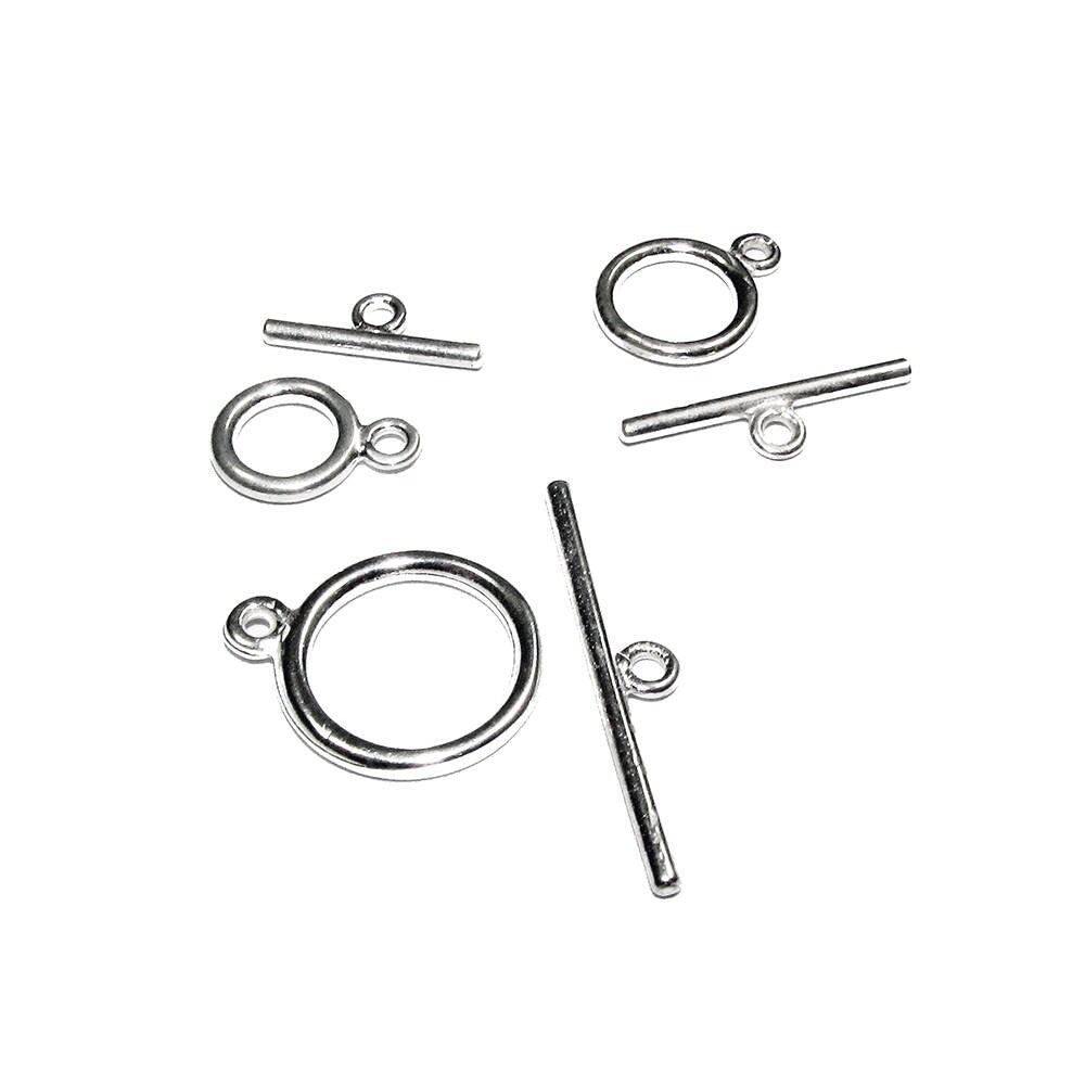 925 Sterling Silver Toggle Clasps sizes 7.5, 9.0, 12.5 mm, Toggle clasp, Jewelry making, Clasps, 925 sterling silver, Silver clasp - 1 piece