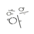 925 Sterling Silver Toggle Clasps sizes 7.5, 9.0, 12.5 mm, Toggle clasp, Jewelry making, Clasps, 925 sterling silver, Silver clasp - 1 piece