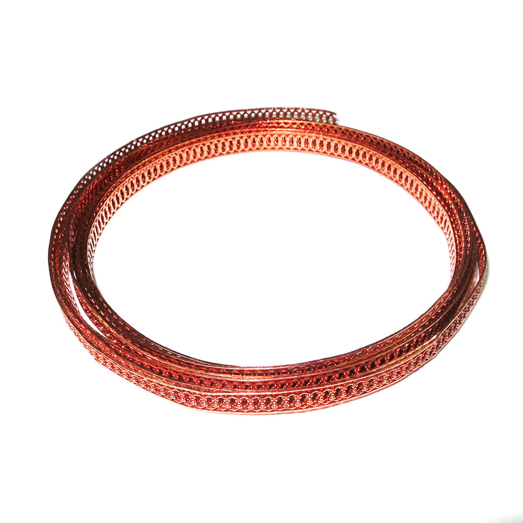 Natural Copper Bezel wire, Gallery wire, Gallery ribbon, Gallery pattern, Natural Copper, Setting, Wire, Jewelry making  - 4 inch (10 cm)