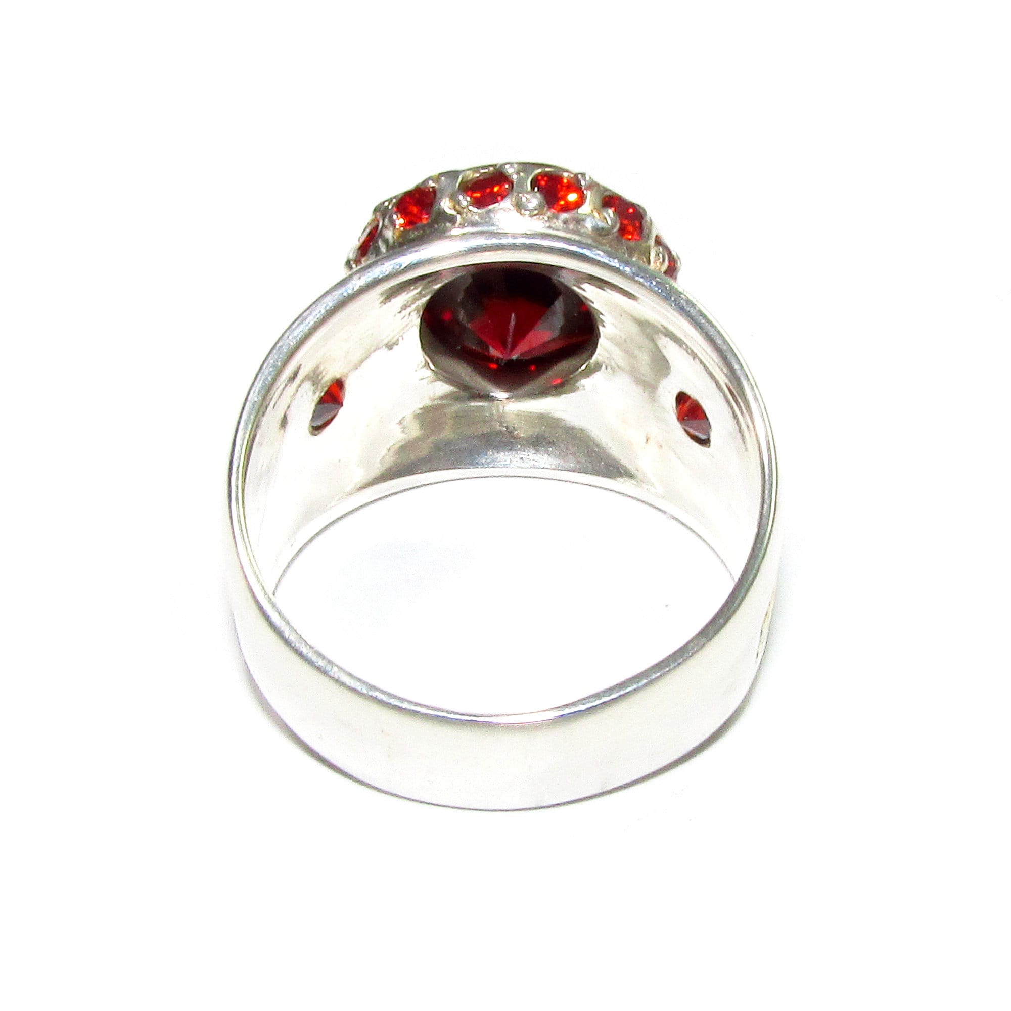 Statement Garnet ring 925 sterling silver size 7, Handmade ring, single copy, sterling silver, Garnet ring,  silver ring, red gemstone