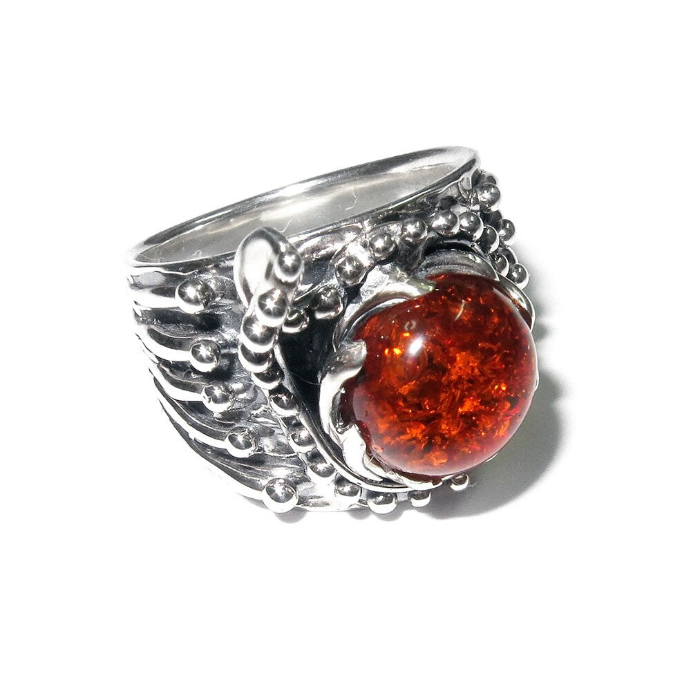 Madagascar Copal ring 925 sterling silver with stamp size 7, Handmade ring, single copy, 925 Sterling silver, Madagascar Copal, gemstone