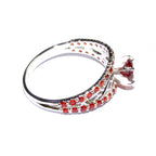 Garnet ring 925 sterling silver size 8,  handmade ring, single copy, sterling silver, Garnet, 925 silver ring, gemstone, Gift ring, red ring