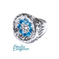 Aquamarine ring 925 sterling silver with stamp size 6 1/2, Handmade ring, single copy, Sterling silver, Aquamarine, Statement ring