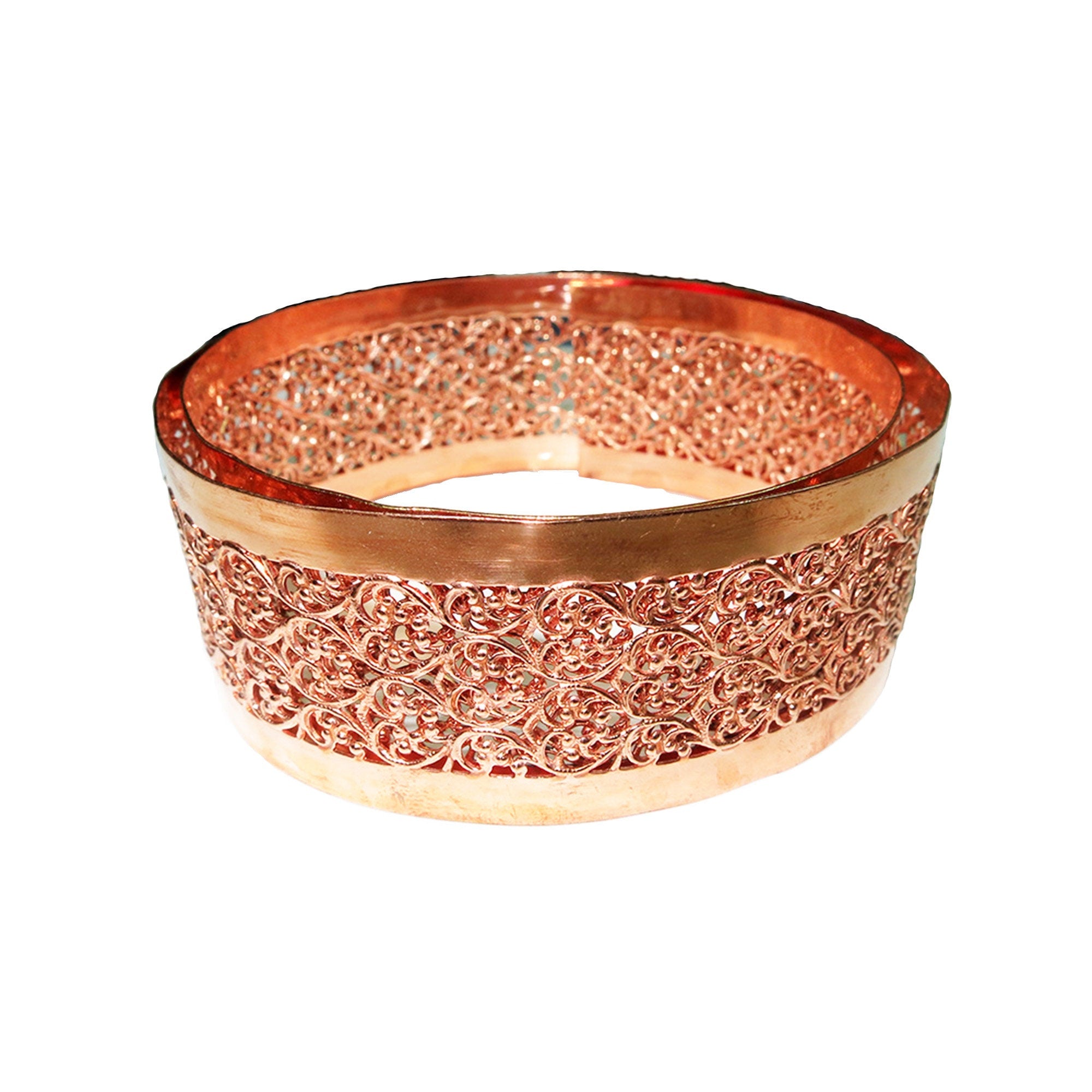 Natural Copper Bezel wire, Gallery wire, Gallery ribbon, Gallery pattern, Copper, Jewelry making, Setting, Copper wire  - 4 inch (10 cm)