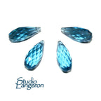 Natural Blue topaz Teardrop faceted Beads size 20x8 mm, Blue topaz Gemstone, Jewelry making, Natural Gemstone Teardrop beads - 1 piece