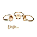 14K Yellow gold filled blank ring with bezel cup 8x10mm size 4 - 11, Base ring, Bezel cup, Jewelry making, Gold filled ring - 1 piece