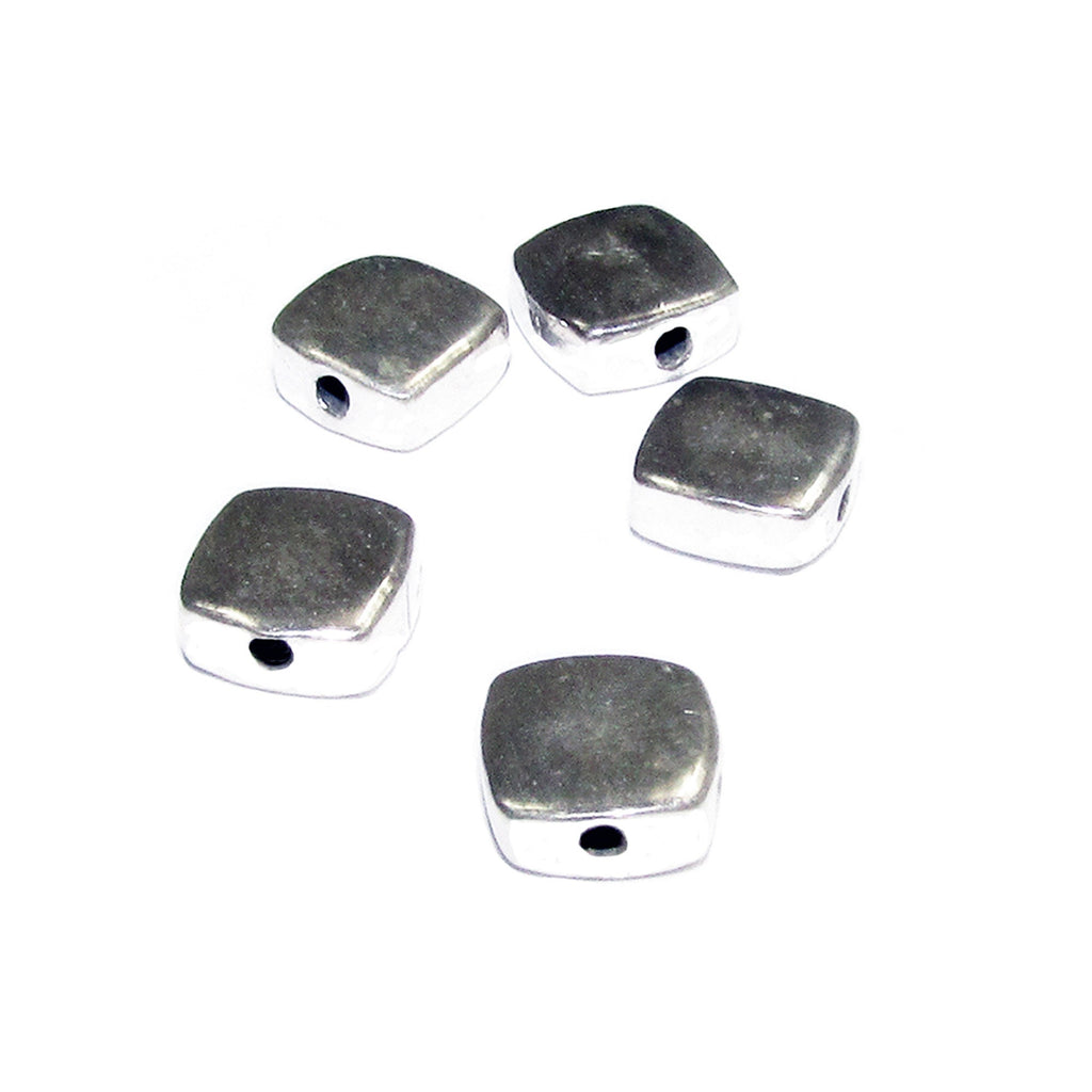 925 Sterling silver flat bead size  5.5x2.5 mm, Rectangular bead for bracelet, Jewelry making, sterling silver rectangular beads - 1 piece
