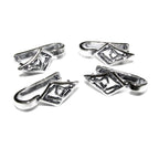 925 Sterling silver decorative rhombus Pinch Pendant Bail, silver Bail, Bail finding, bail for pendant, Jewelry making - 1 piece