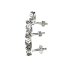 925 Sterling Silver Blank earrings size 8, 10, 12 mm, Bezel cup, Post Earring Mountings, Base earrings, Jewelry making - 1 pair (2 pieces)