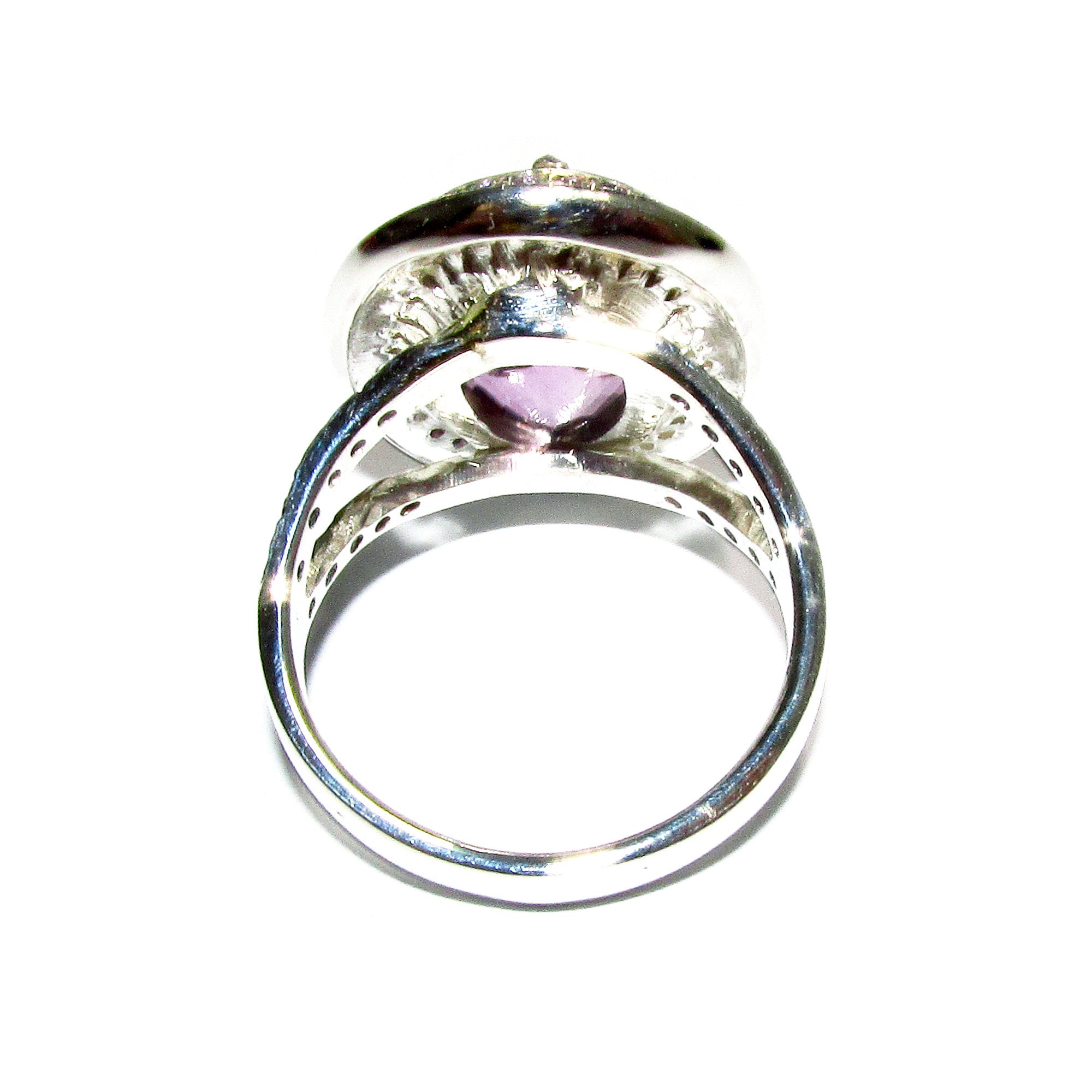 Statement Amethysts ring 925 sterling silver size 8 1/2, Handmade ring, single copy, sterling silver, Amethysts, silver ring, Amethyst ring