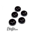 8 mm Natural Black spinel round Cabochon, Jewelry making, Natural gemstone, Round cabochon, Jewelry making, Black spinel - 1 piece