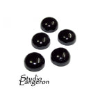 8 mm Natural Black spinel round Cabochon, Jewelry making, Natural gemstone, Round cabochon, Jewelry making, Black spinel - 1 piece