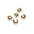 14K Solid gold Crimp Bead Covers size 3, 4.8mm, Solid Gold crimp beads, Jewelry making, Gold findings, Solid Gold beads cover - 1 piece