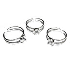925 sterling silver open blank ring with a bezel cup 6 mm, silver ring, Jewelry making, base ring, setting, bezel cup, blank ring - 1 piece