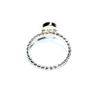 925 sterling silver twisted blank ring with bezel cup 8x10mm size 4, 5, 6, 7, 8, 9, 10, 11, bezel cup, base ring, Jewelry making - 1 piece
