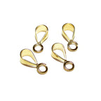 14K Solid Gold Pendant Bail with Open Ring (5.6x2.8 mm)