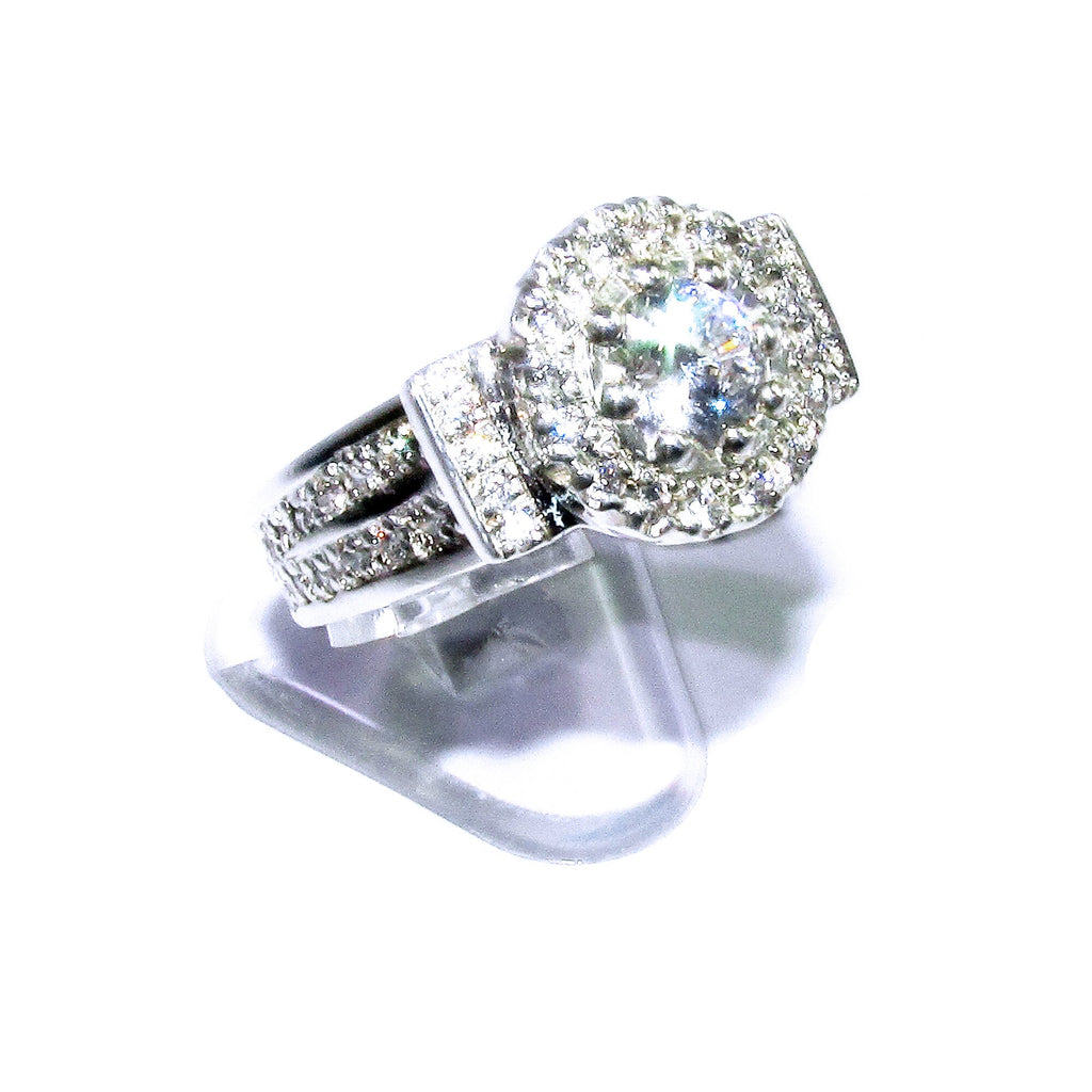 Statement White topaz ring 925 sterling silver size 6 1/2, Handmade ring, single copy, Sterling silver, Natural White topaz, White gemstone