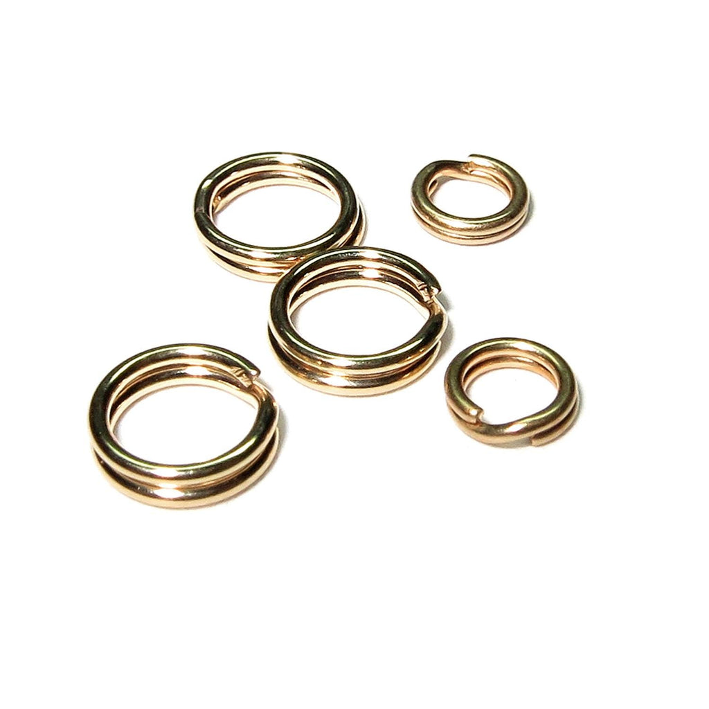 14K Solid gold Split ring size 3.5, 4.5, 5.5 mm, 14K Solid gold, Gold Split ring, Solid gold ring, Jewelry making - 1 piece