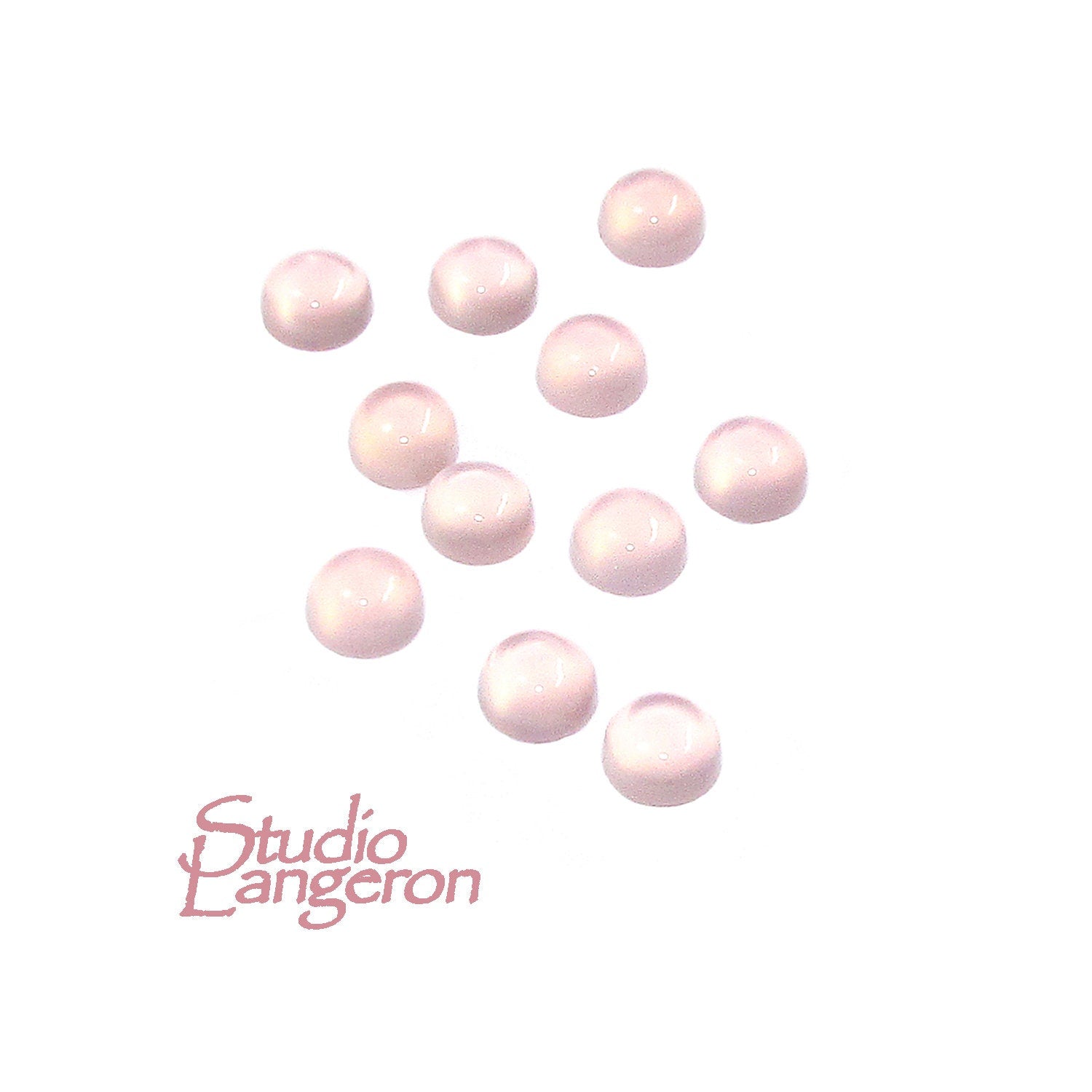 4 mm Rose chalcedony Cabochon, Natural Gemstone, Calibrated Size, Rose Chalcedony, Gemstone Round, cabochon, Jewelry making - 1 piece