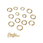 14K Solid gold Open jump ring size 0.5x2.5, 0.6x2, 0.6x3, 0.6x4, 0.6x4.5, 0.8x2.5mm, Jump ring, Open ring, Jewelry making - 1 piece