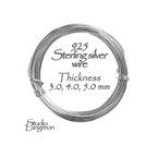 925 sterling silver wire Thickness 3.0, 4.0, 5.0 mm (8, 6, 4 GA), silver wire, 925 sterling silver wire, Jewelry making – 4 inch (10 cm)