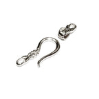 925 Sterling Silver Hook Eye Clasps size 2.5 cm, Jewelry making, Clasp, Hook eye clasp, Clasps, Sterling silver, Silver clasp - 1 piece