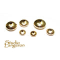 14K solid gold saucer beads size 3.6-9.0 mm, saucer gold beads, gold beads, Jewelry making, 14K solid gold, gold findings - 1 piece