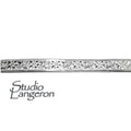 935 Argentium Silver Bezel wire, Gallery wire, Gallery ribbon, Gallery pattern, Jewelry making, Setting, Silver wire - 4 inch (10 cm)