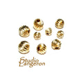 14K yellow gold filled round twisted beads size 3, 4, 5, 6, 7, 8mm, Jewelry making, Gold filled twisted beads, Gold filled beads - 1 piece