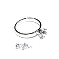 925 sterling silver blank ring with 6-prong setting 5 mm size 4-11, silver ring, Jewelry making, base ring, Setting, Prong setting - 1 piece