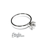 925 sterling silver blank ring with 6-prong setting 5 mm size 4-11, silver ring, Jewelry making, base ring, Setting, Prong setting - 1 piece