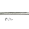 935 Argentium Silver Bezel wire, Gallery wire, Gallery ribbon, Gallery pattern, Argentium silver, Wire, Jewelry making - 4 inch (10 cm)
