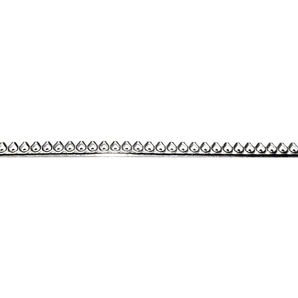 935 Argentium Silver Bezel wire, Gallery wire, Gallery ribbon, Gallery pattern, Jewelry making, Setting, Silver wire - 4 inch (10 cm)