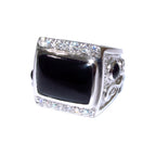 Black onyx man ring 925 sterling silver size 8 1/2, Handmade ring, single copy, sterling silver, natural onyx, man ring, black gemstone