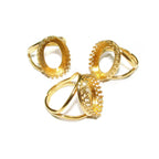 14K Yellow gold filled open base ring with oval bezel cup 13x18 mm, Blank ring, ring gold filled, Jewelry making, 14K gold filled - 1 piece