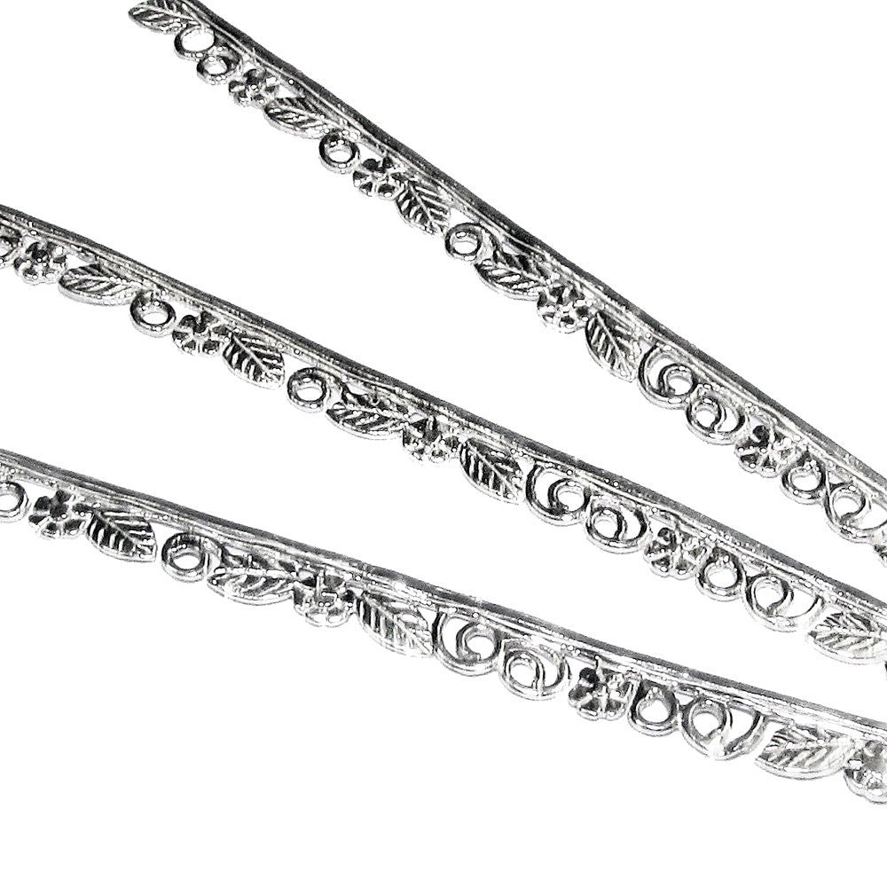 999 Fine silver Casted Bezel wire size 6.5x0.45 cm (2.6 inch), Gallery wire, Setting silver, Gallery pattern, Wire, Jewelry making - 1 piece