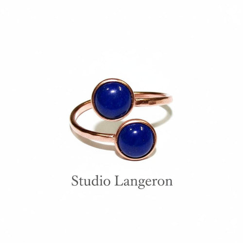 14K Rose gold filled open blank ring with bezel cups 6 mm for gluing, base ring, Gold filled, Jewelry making, 14K rose gold filled - 1 piece