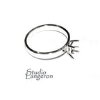 925 sterling silver blank ring with rectangular 4-Prong Setting 4x6mm size 4-11, Jewelry making, base ring, Setting, Prong setting - 1 piece