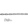 2.5x5.5 mm 925 Sterling Silver Black Rhodium Plated oval cable chain, oval silver chain, Black Rhodium, Jewelry making - 1 Ft (30 cm)