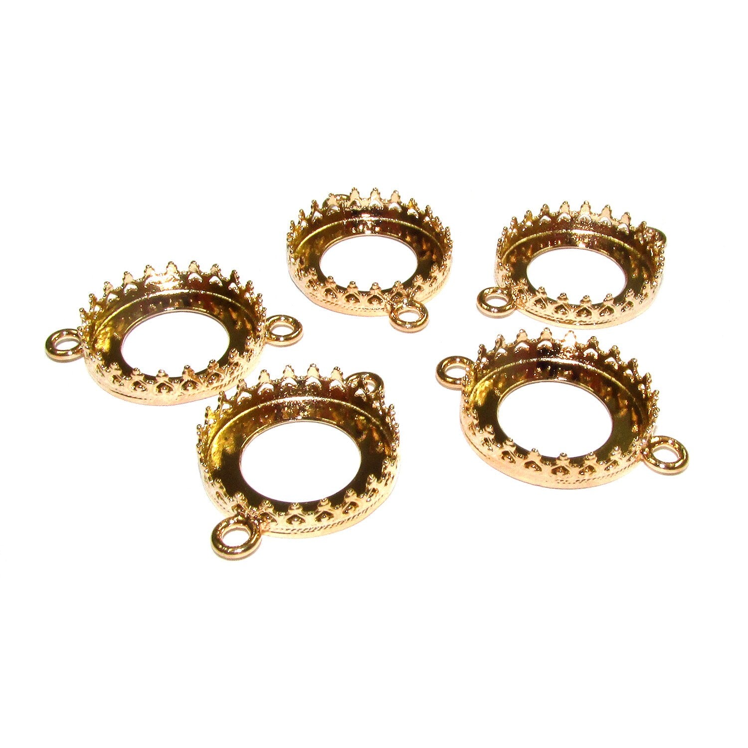 14K Yellow gold filled Round Bezel Cup size 16 mm, Bezel cup, Setting, Gold Filled bezel cup, Jewelry making, Gold Filled - 1 piece