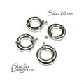 925 Sterling Silver Spring ring Clasps sizes 20 mm, Spring ring clasp, Jewelry making, Sterling silver, 925 Silver clasp, Clasp - 1 piece