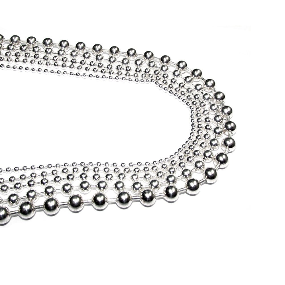Sterling Silver Bead Chain 1.5, 2.0, 2.5, 3.0, 4.0, 5.0 mm, Bead chain, 925 silver chain, Jewelry making, silver chain, chain - 1 Ft (30 cm)