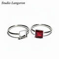 925 sterling silver blank ring with bezel cup 6x6mm size 4, 5, 6, 7, 8, 9, 10, 11, silver ring, bezel cup, setting, base ring - 1 piece