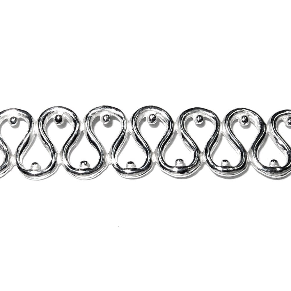 935 Argentium Silver Bezel wire, Gallery wire, Gallery ribbon, Gallery pattern, Argentium silver, Wire, Jewelry making - 4 inch (10 cm)