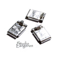925 Sterling Silver Hammered Box Jewelry Clasps size 16x10mm, Hammered Box clasp, Jewelry making, Silver Clasps, Rectangular clasp - 1 piece
