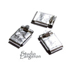 925 Sterling Silver Hammered Box Jewelry Clasps size 16x10mm, Hammered Box clasp, Jewelry making, Silver Clasps, Rectangular clasp - 1 piece