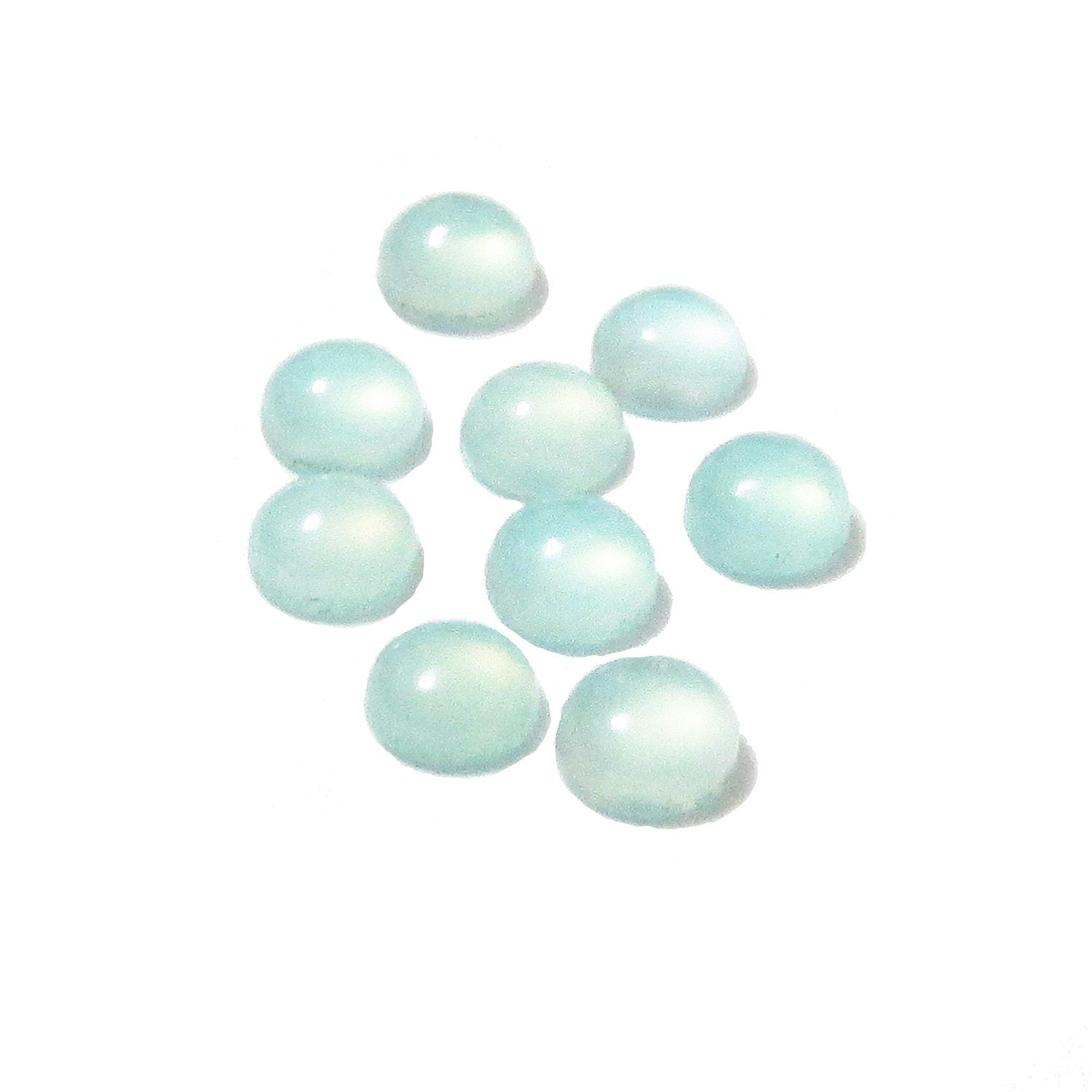 4 mm Aqua Chalcedony Cabochon, Natural Gemstone, Calibrated Size, Aqua Chalcedony, Gemstone, Round cabochon, Jewelry making - 1 piece